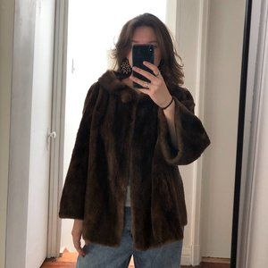 Vintage brown fur coat